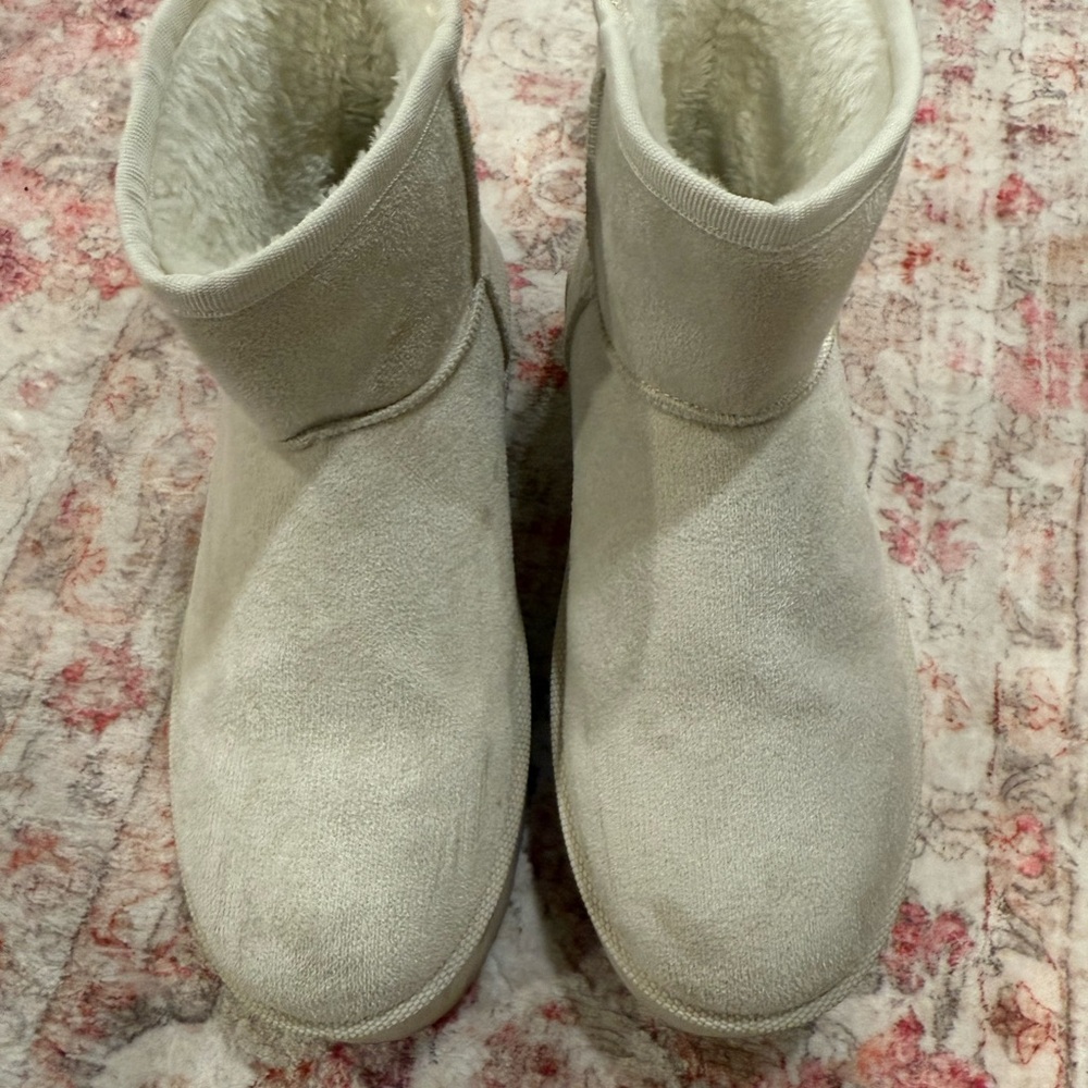 Women's Cream Platform Boots
